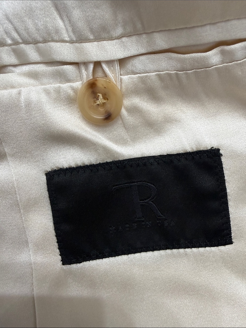 The Row Ivory Schoolboy Blazer Wool Stretch size 12 - Picture 3 of 12
